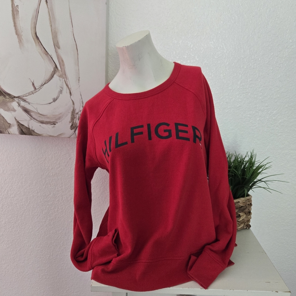 Tommy Hilfiger Sport Bold Red Crewneck Size Large